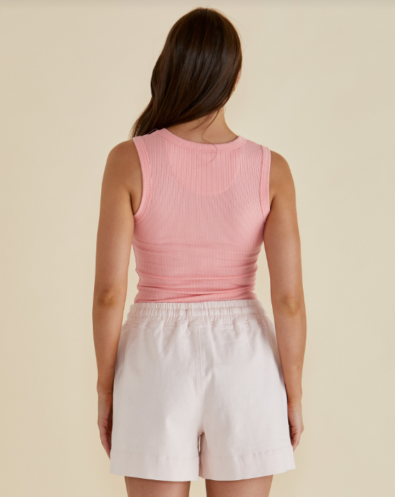 Francis Rib Tank | Peach
