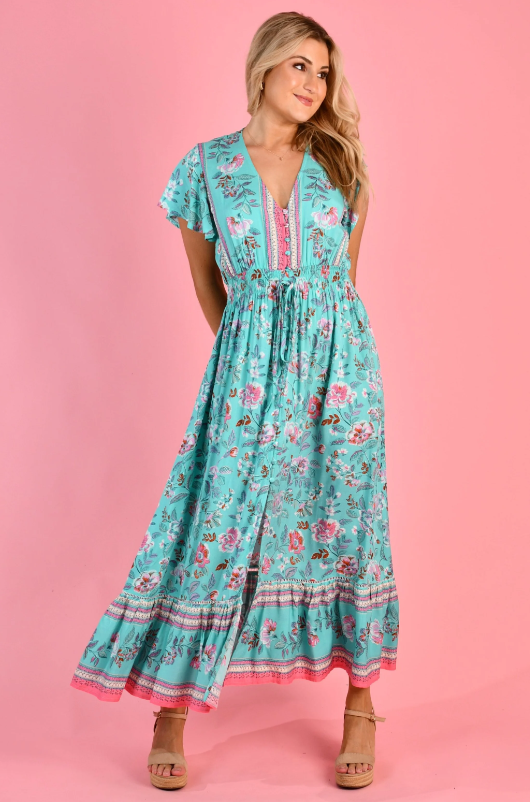 Gigi Maxi Dress | Bubblegum Roses