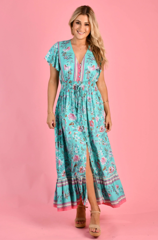 Gigi Maxi Dress | Bubblegum Roses