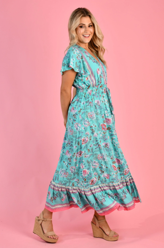 Gigi Maxi Dress | Bubblegum Roses