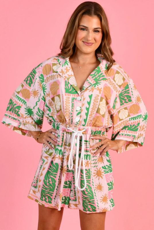 Goldy Playsuit | Palm Springs Pink