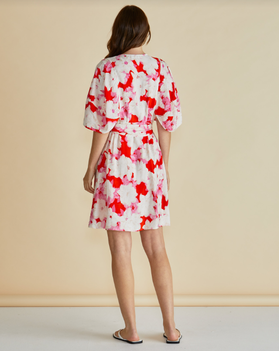 Gwenda Dress | Red Floral Print