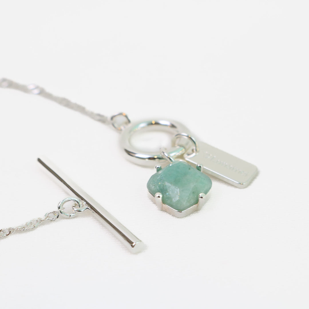 Healing Bracelet | Silver with Green Line Jasper