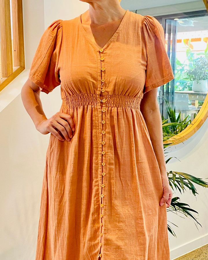 Cora Dress in Rust