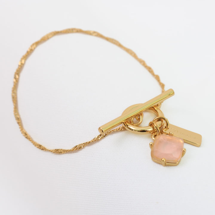Healing Bracelet | Gold with Rose Quartz