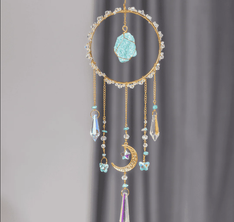Infinity Amazonite Crystal Suncatcher - Calms & Embraces Inner Truth