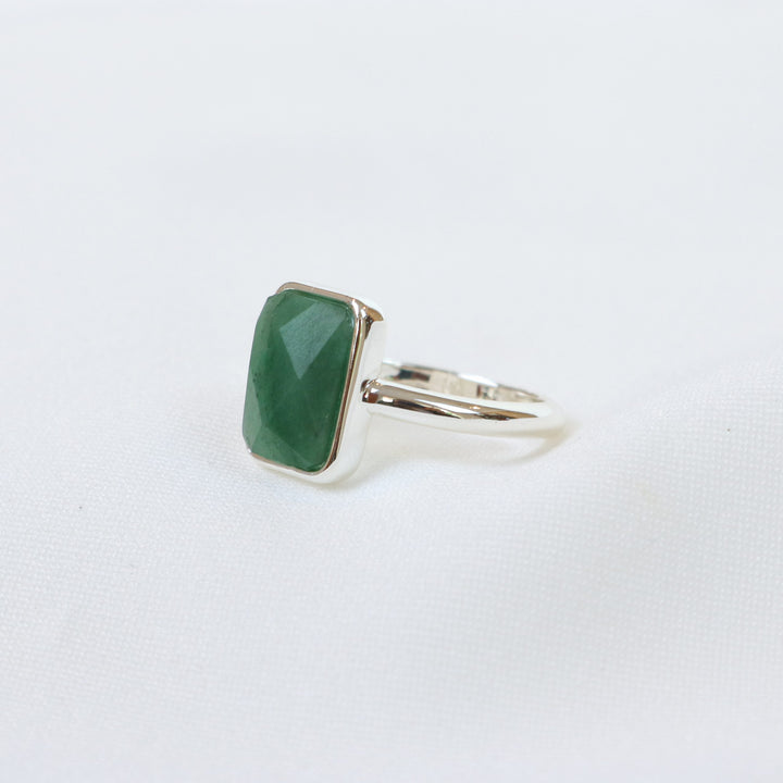 Jade Ring | Sterling Silver with African Jade
