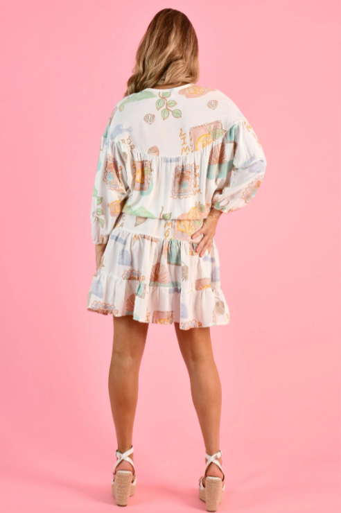 Juliet Bell Sleeve Dress | Zesty Postcard