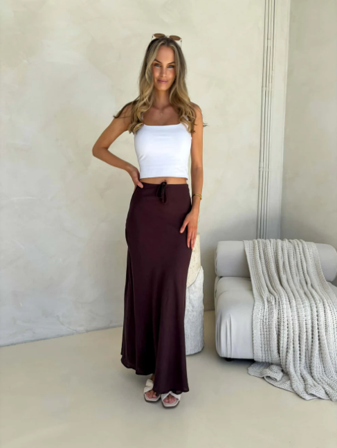 Kora Maxi Skirt | Chocolate