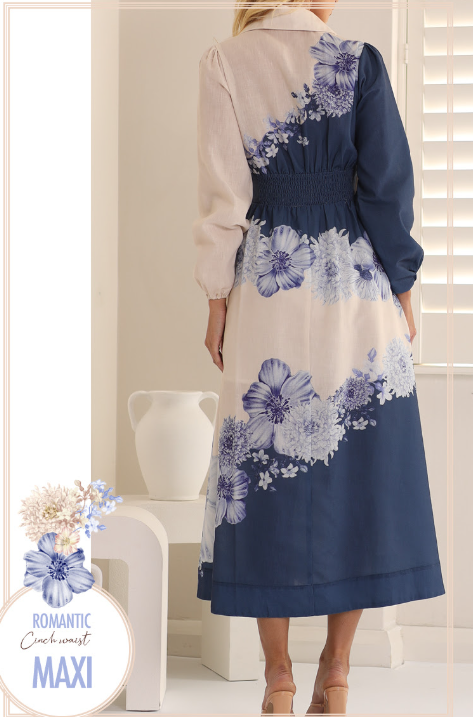 Love Stitch Long Sleeve Maxi Dress