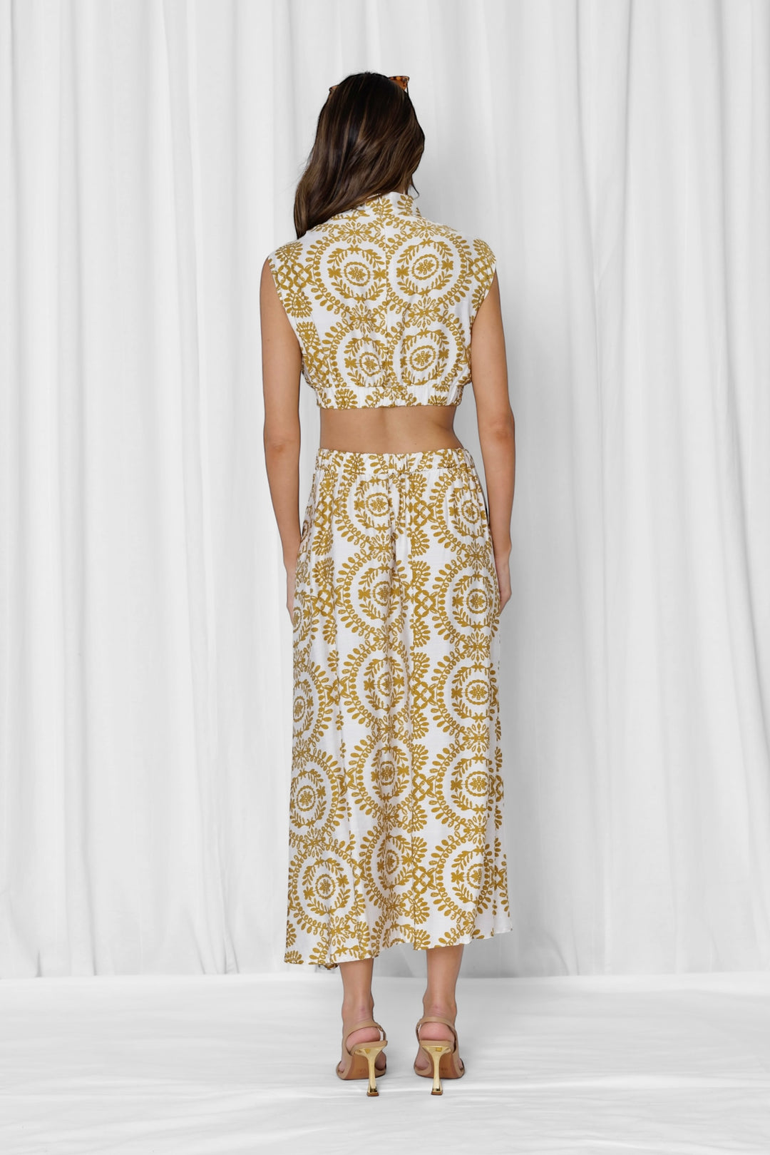 Misha Dress in Golden Print