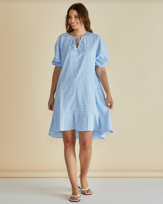 Livvy Dress | Blue Gingham
