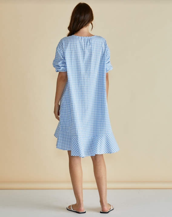 Livvy Dress | Blue Gingham