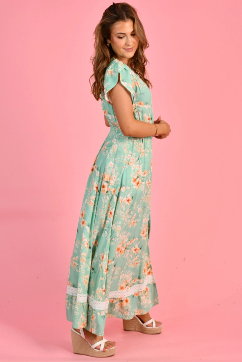Lola Maxi Dress | Wasabi Wildflower