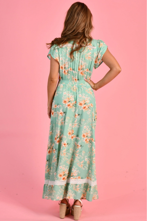 Lola Maxi Dress | Wasabi Wildflower