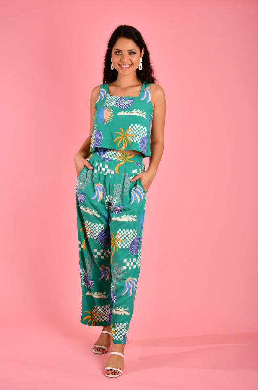 Marina Crop Top | Seychelles Jade