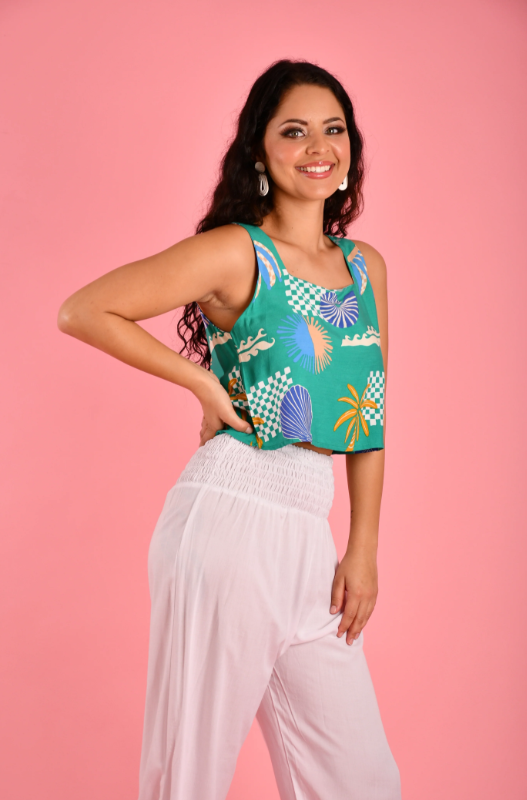 Marina Crop Top | Seychelles Jade