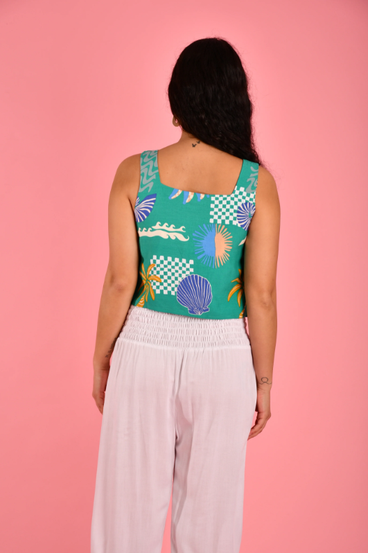 Marina Crop Top | Seychelles Jade