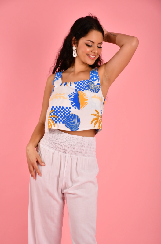 Marina Crop Top | Seychelles White