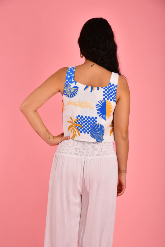 Marina Crop Top | Seychelles White