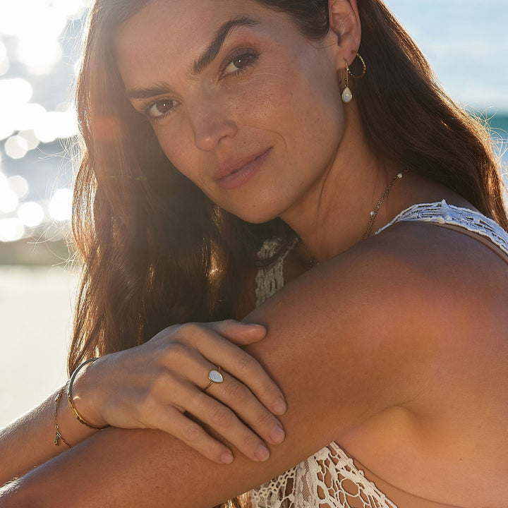 Mira Earrings | Mother of Peart Gold