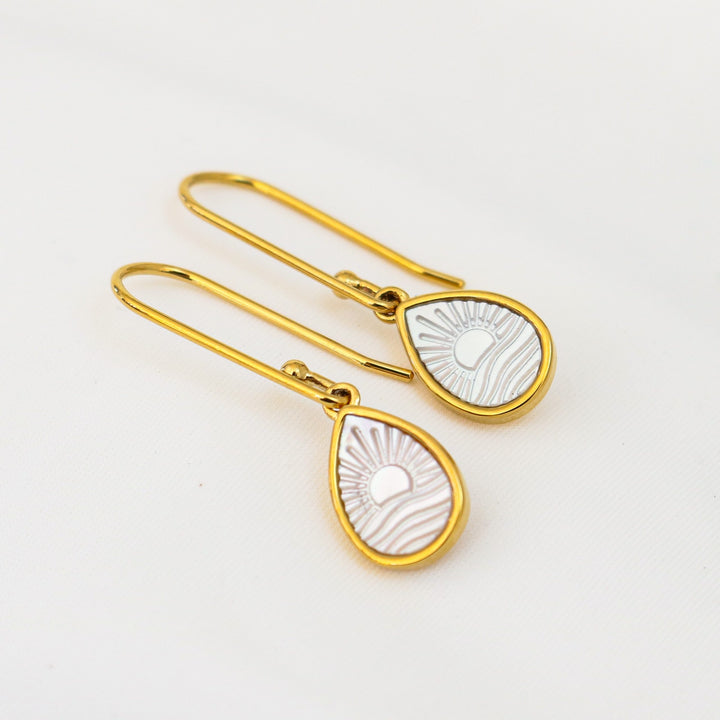 Mira Earrings | Mother of Peart Gold