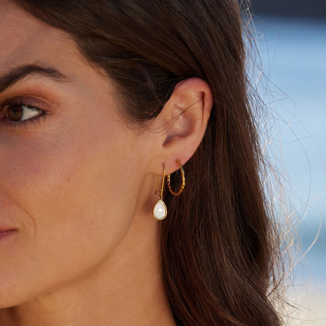 Mira Earrings | Mother of Peart Gold
