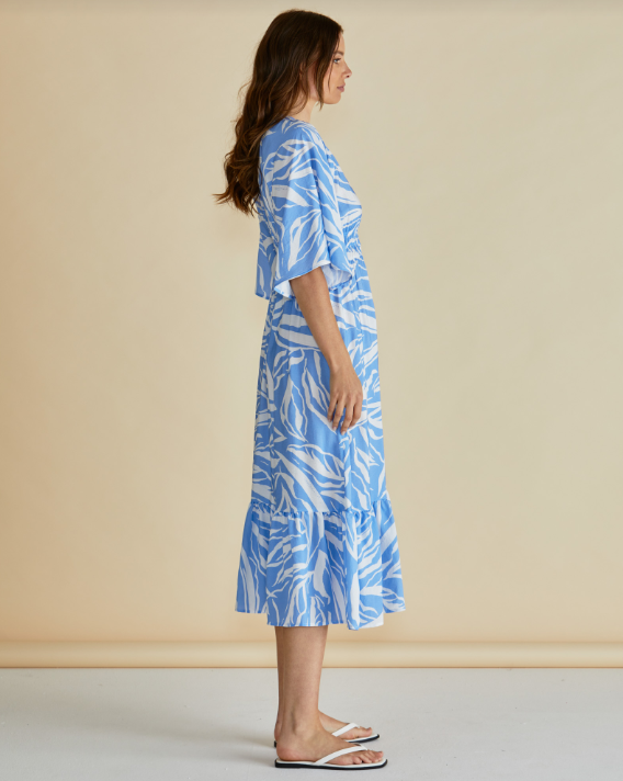 Moxie Dress | Blue Abstract Print