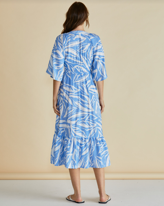 Moxie Dress | Blue Abstract Print