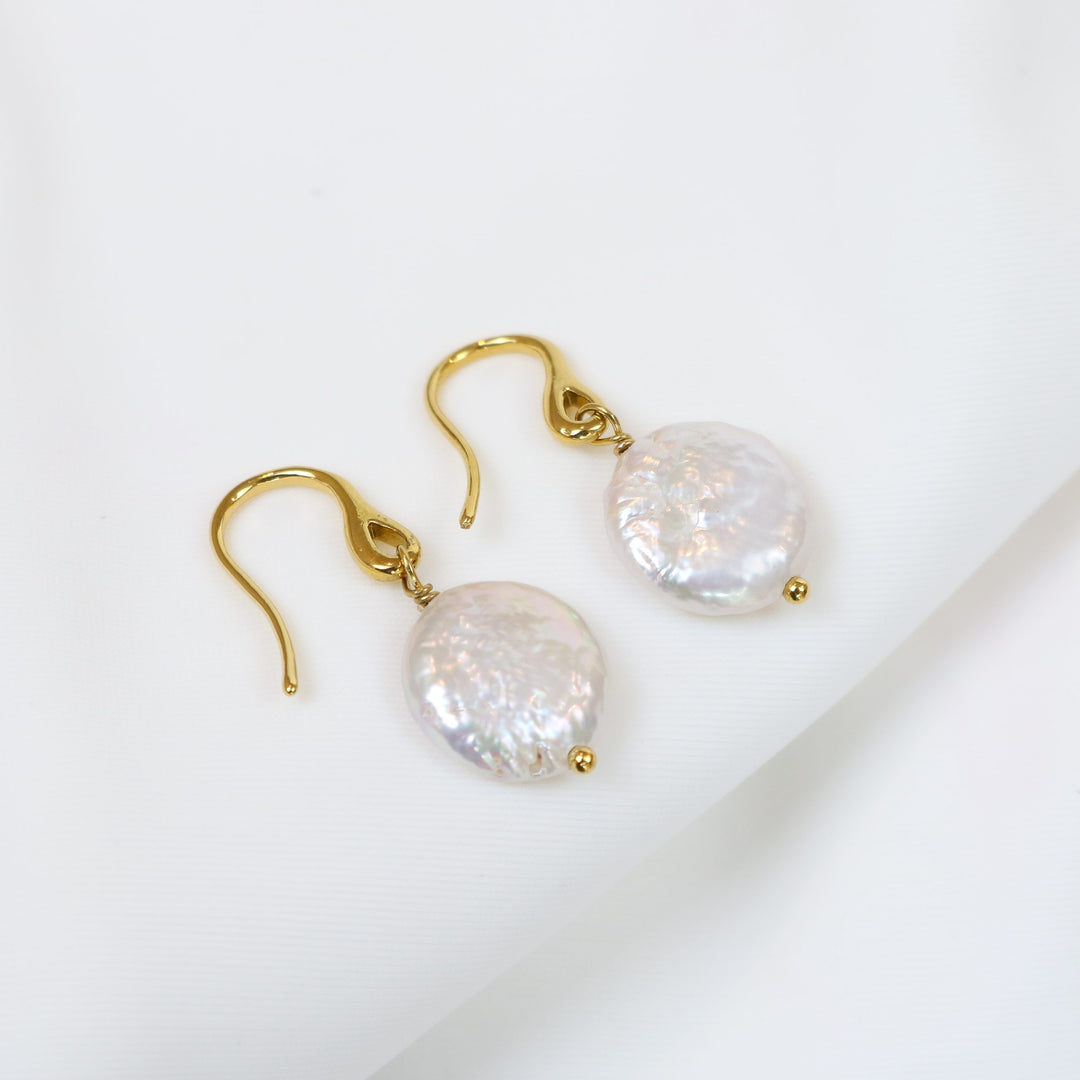 Mystical Earrings | Gold with Freshwater Pearl