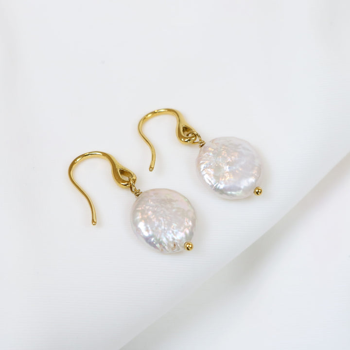 Mystical Earrings | Gold with Freshwater Pearl
