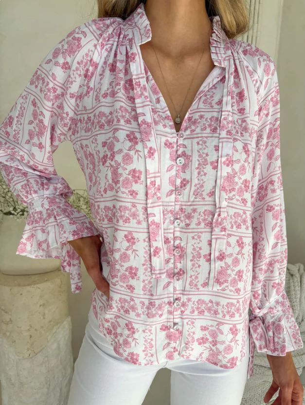 Palos Blouse | Petal & Poise Print
