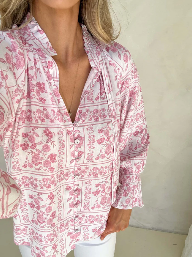 Palos Blouse | Petal & Poise Print