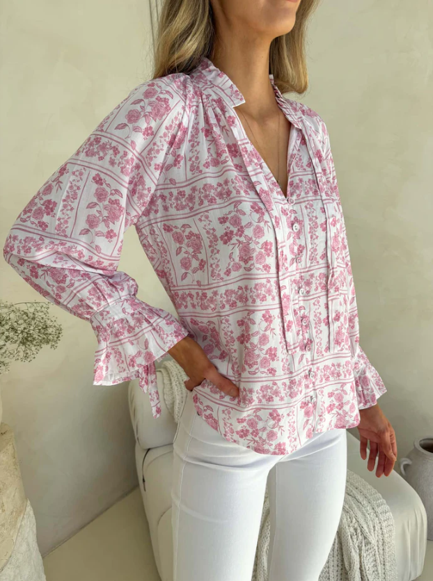 Palos Blouse | Petal & Poise Print
