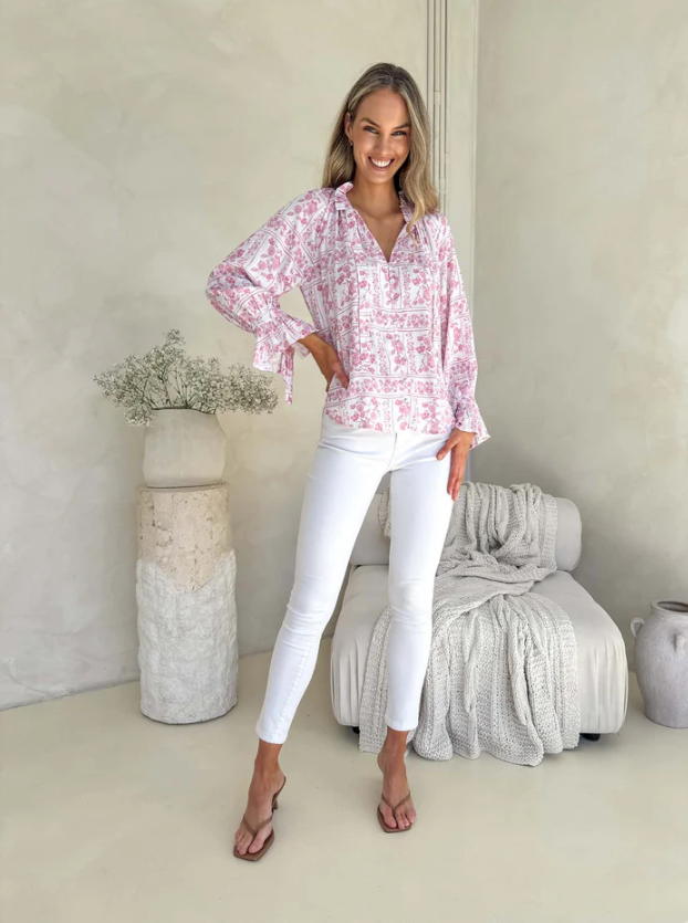 Palos Blouse | Petal & Poise Print