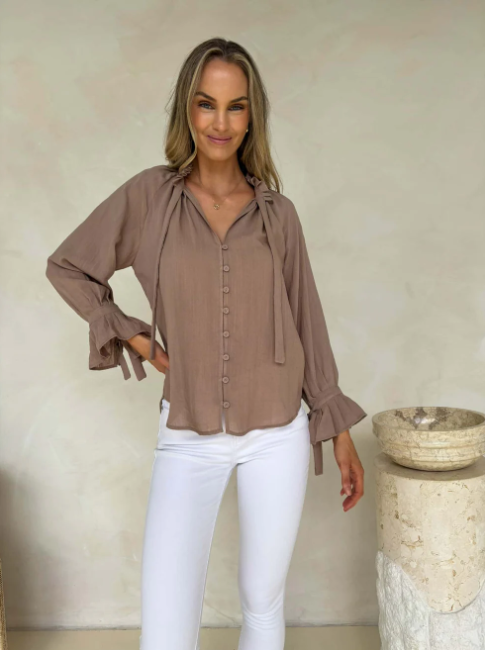Palos Blouse | Taupe