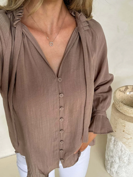 Palos Blouse | Taupe