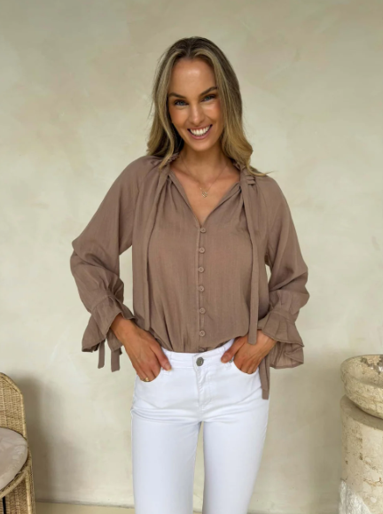 Palos Blouse | Taupe