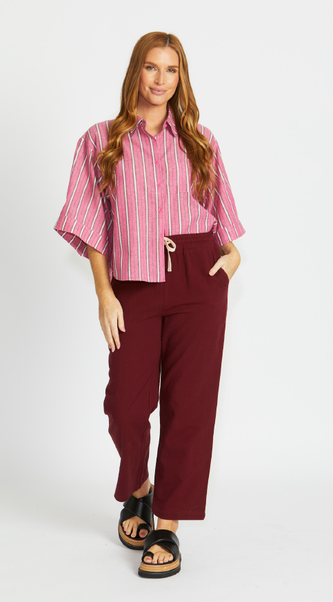 Percy Shirt | Pink Stripe