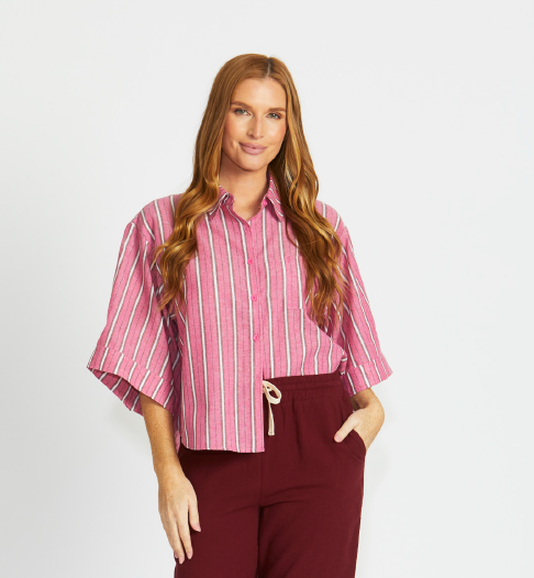 Percy Shirt | Pink Stripe