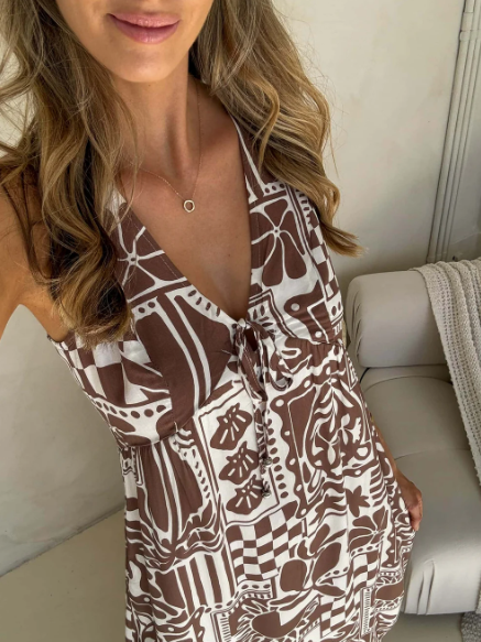 Peyton Dress | Truffle Print