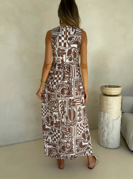 Peyton Dress | Truffle Print