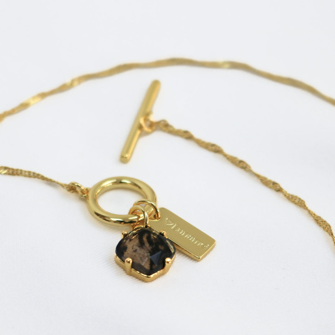 Pure Necklace | Gold with Herkimer Quartz