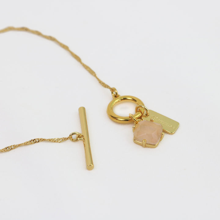 Healing Bracelet | Gold with Rose Quartz