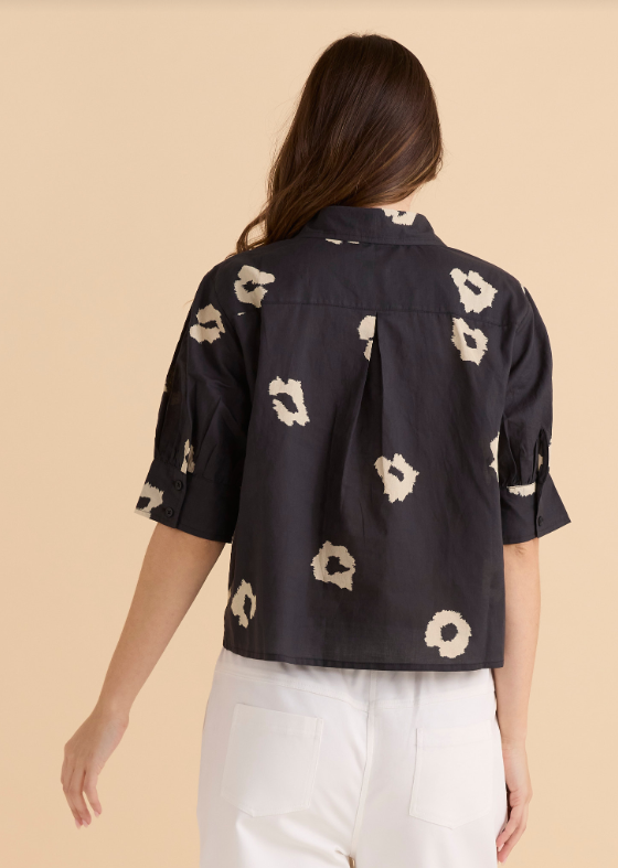 Reagan Poplin Shirt | Leopard Print