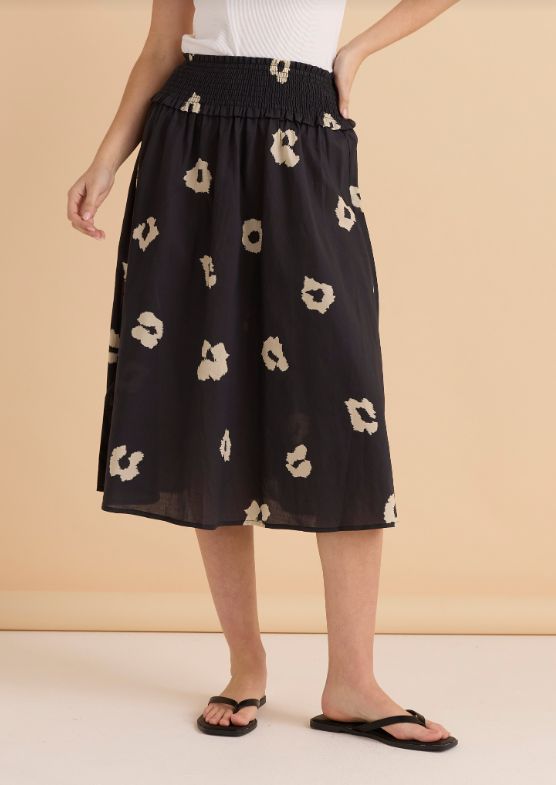 Reagan Poplin Skirt | Leopard Print