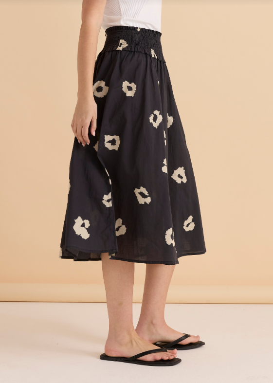 Reagan Poplin Skirt | Leopard Print