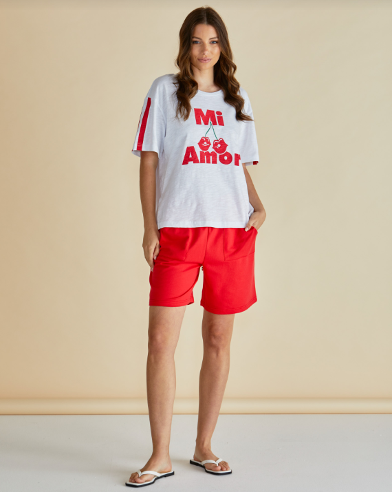 Relaxed Boxy Tee | CHERRY Print