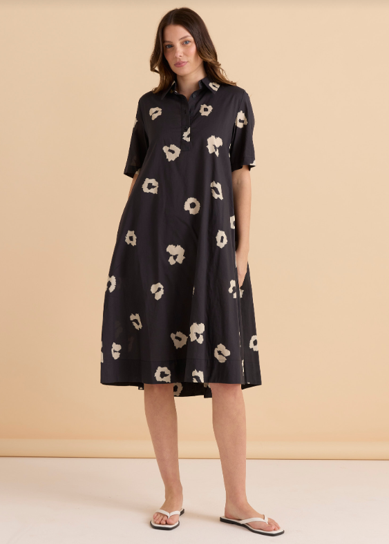 Savannah Swing Shirt Dress | Leopard Print