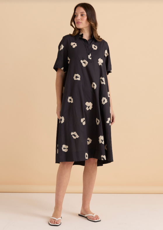 Savannah Swing Shirt Dress | Leopard Print